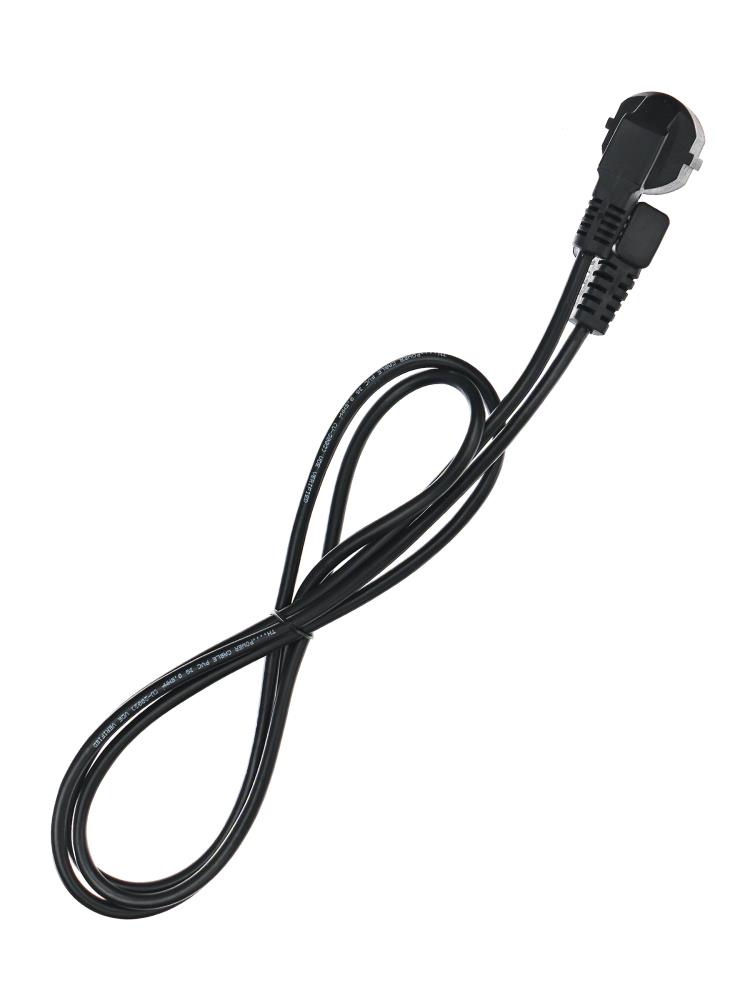 Telecom Кабель компьютер - розетка угловой 220V <1.8м> (Европейский стандарт) <TP021DA-1.8-BK>