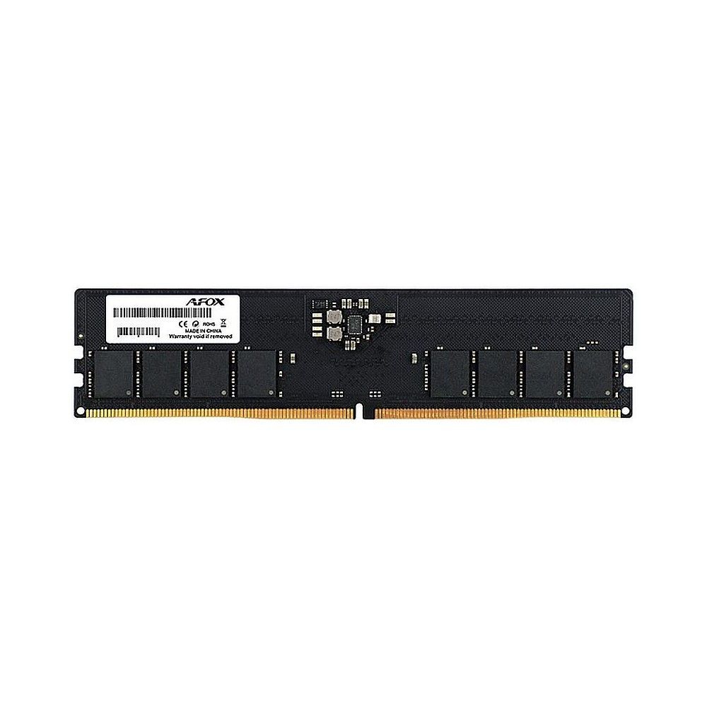 AFOX DDR5 UDIMM 32GB 5600Mhz Single Channel Package (1x32GB), PC5-44800, 288-Pin, Non-ECC, Un-Buffered, CL45-45-45-90, 1.1V
