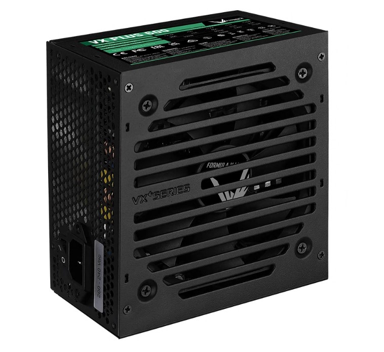 Блок питания ATX12V 2.3 600W APFC 12cm fan 24pin 1x(4+4)pin 2xPCIe(6+2) 3xMolex 1xFDD 4xSATA VX PLUS 600 FORMULA