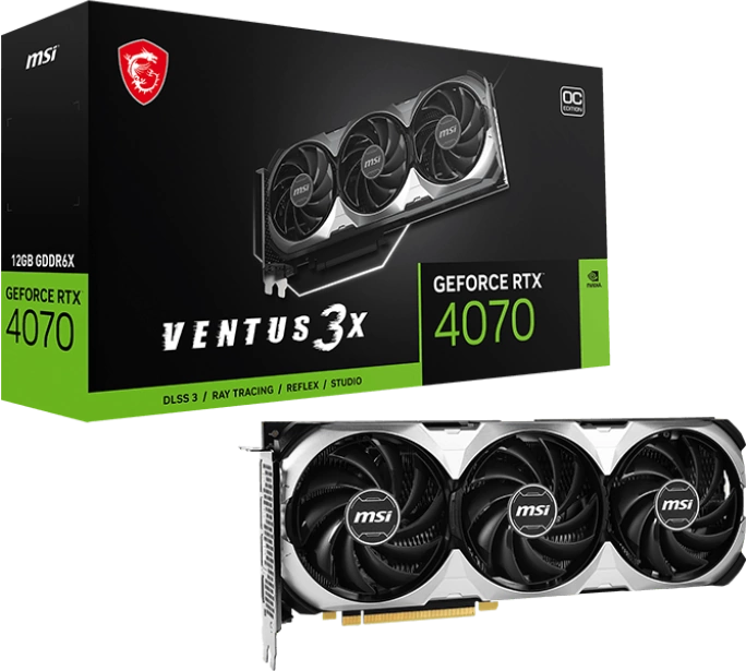 Видеокарта MSI NVIDIA GeForce RTX 4070 RTX 4070 VENTUS 3X 12G O