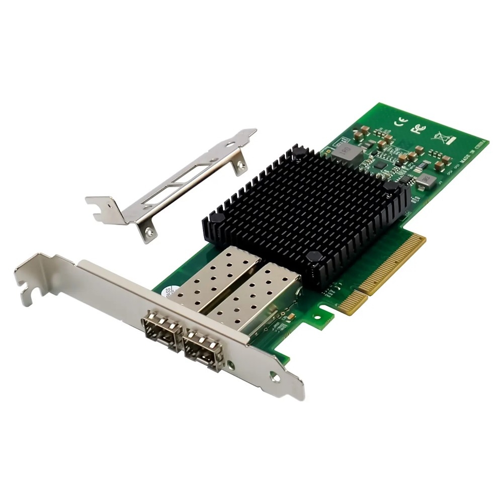 ORIENT XWT-INT520PE8 2SFP+, Сетевая карта PCI-Ex8 v2.0 2xSFP+ 10Gbps Server NIC, Intel 82599ES chipset, 10/1 Гбит/с, 2 планки крепления в комплекте (33298)