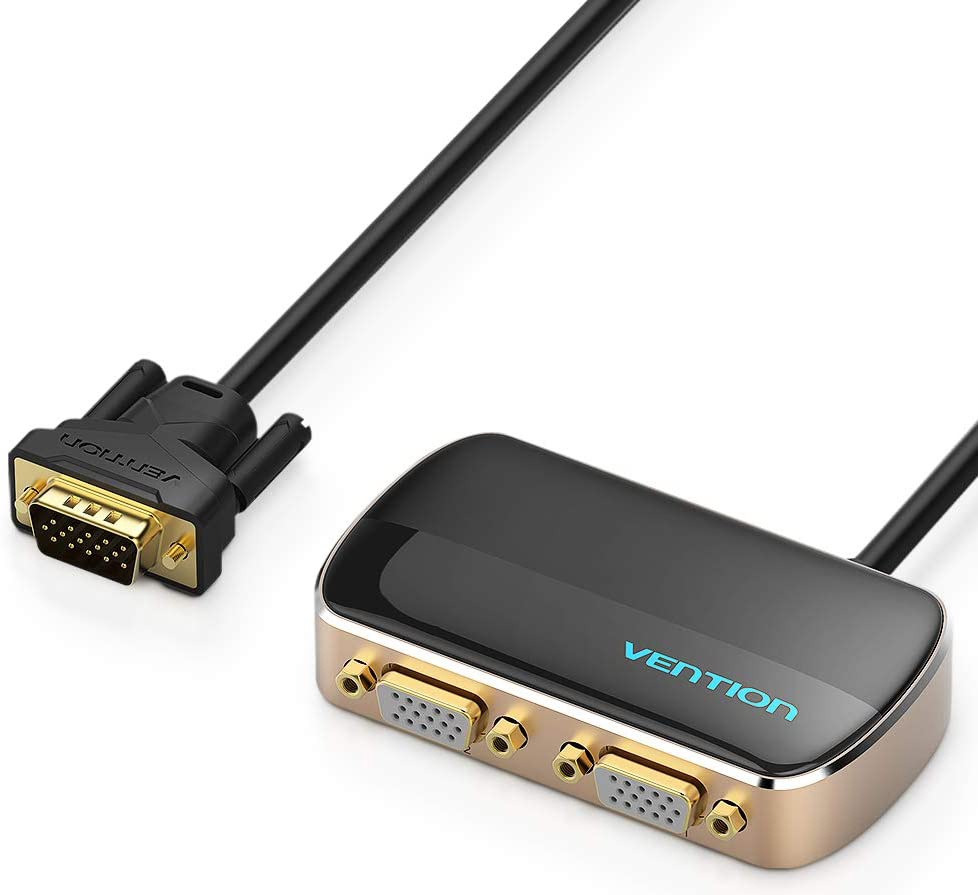 Разветвитель-сплиттер Vention VGA 15M/2x15F на 2 монитора Vention VGA (m) - 2 x VGA (f) (DBABF)