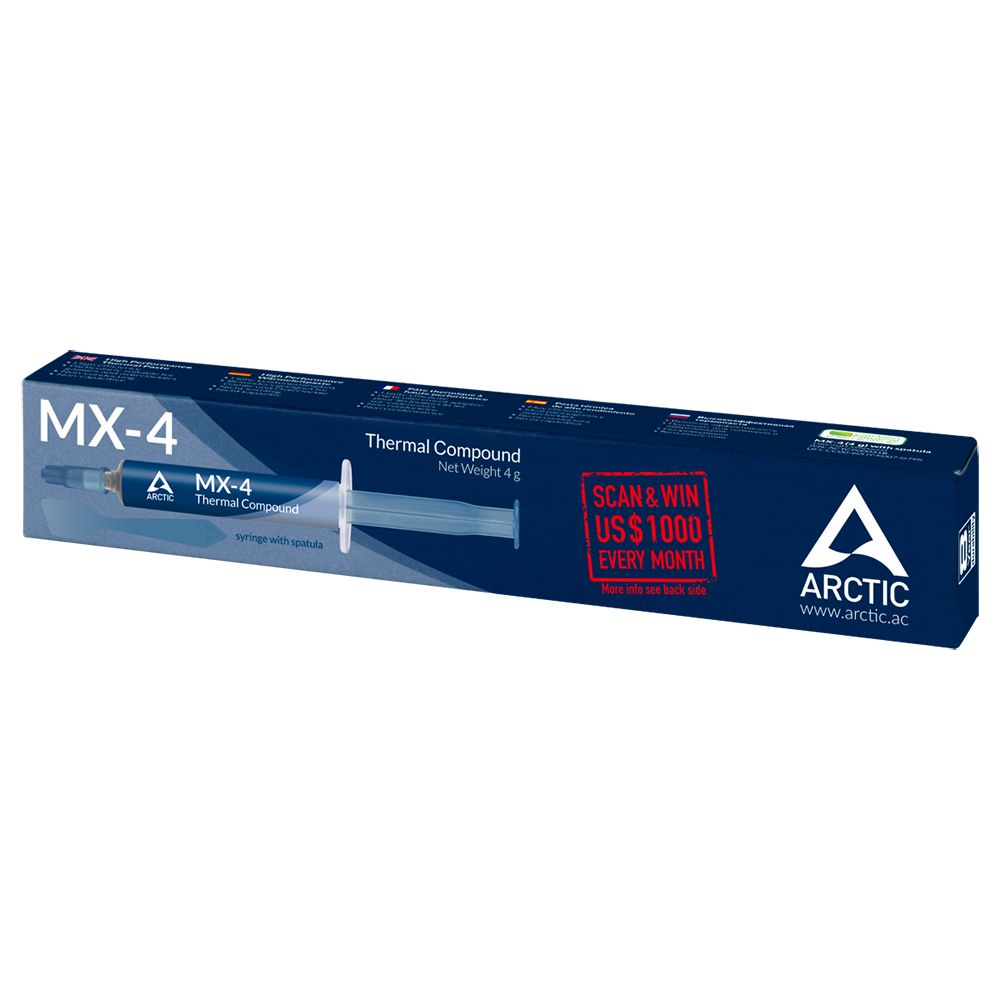 Термопаста Arctic MX-4 4 грамма, шпатель (ACTCP00031B) (702591)