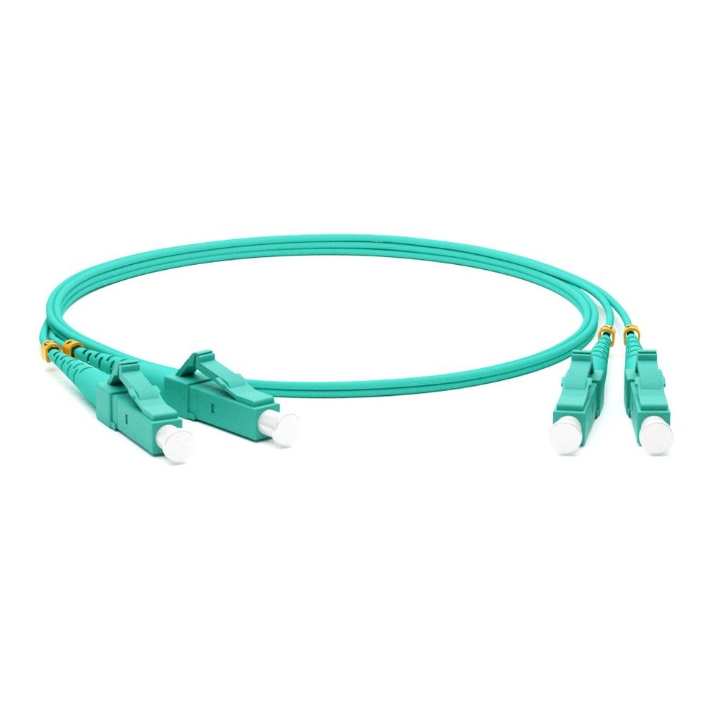 Hyperline FC-D2-503-LC/­PR-LC/­PR-H-1M-LSZH-AQ Патч-корд волоконно-оптический (шнур) MM 50/­125(OM3), LC-LC, duplex, 10G/­40G, LSZH, 1 м