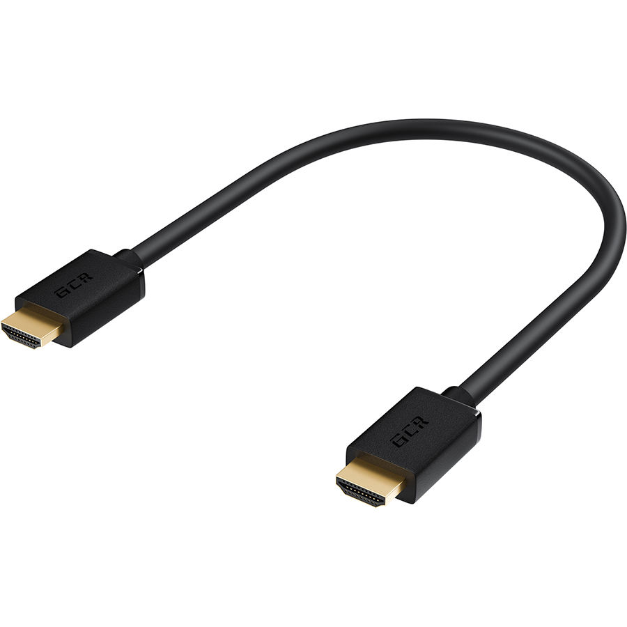 GCR Кабель 0.5m HDMI 1.4, черный, OD7.3mm, 30/30 AWG, позолоченные контакты, Ethernet 10.2 Гбит/с, 3D, 4K,экран (GCR-HM410-0.5m)