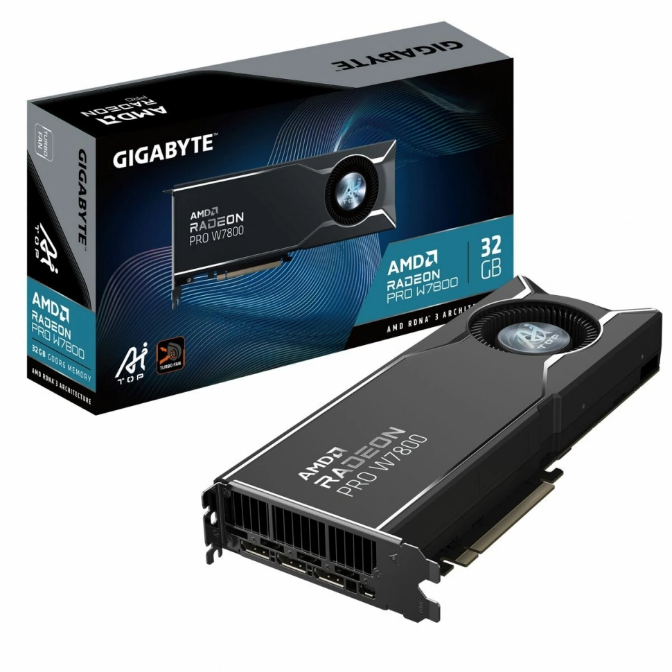 Видеокарта Gigabyte AMD Radeon Pro W7800 32Gb (W7800 AI TOP 32G)