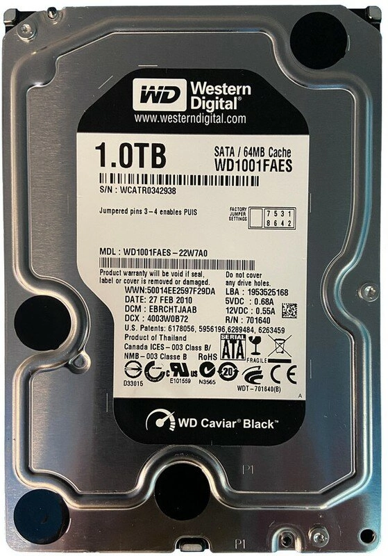 Жёсткий диск Western Digital 1TB (WD1001FAES)