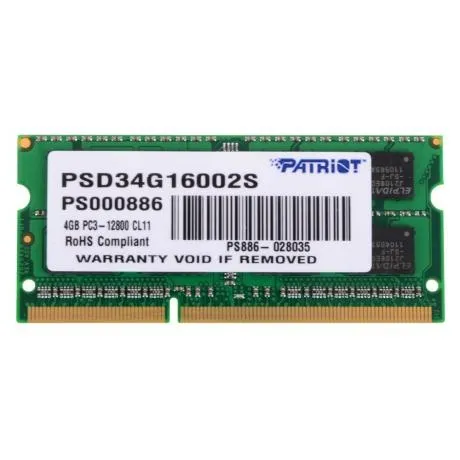 Память SO-DIMM DDR3 Patriot 4Gb 1600MHz (PSD34G16002S) в Санкт-Петербурге