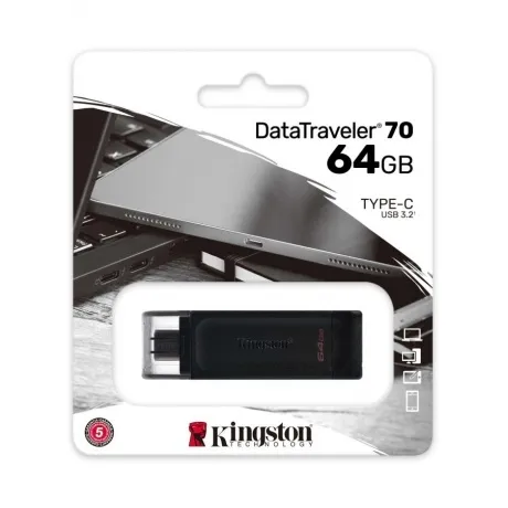 Флешка Kingston 64Gb DataTraveler 70 (DT70/64GB) USB 3.0 черный в Санкт-Петербурге