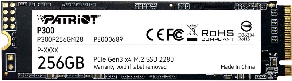 Накопитель SSD Patriot PCI-E x4 256Gb P300P256GM28 P300 M.2 2280