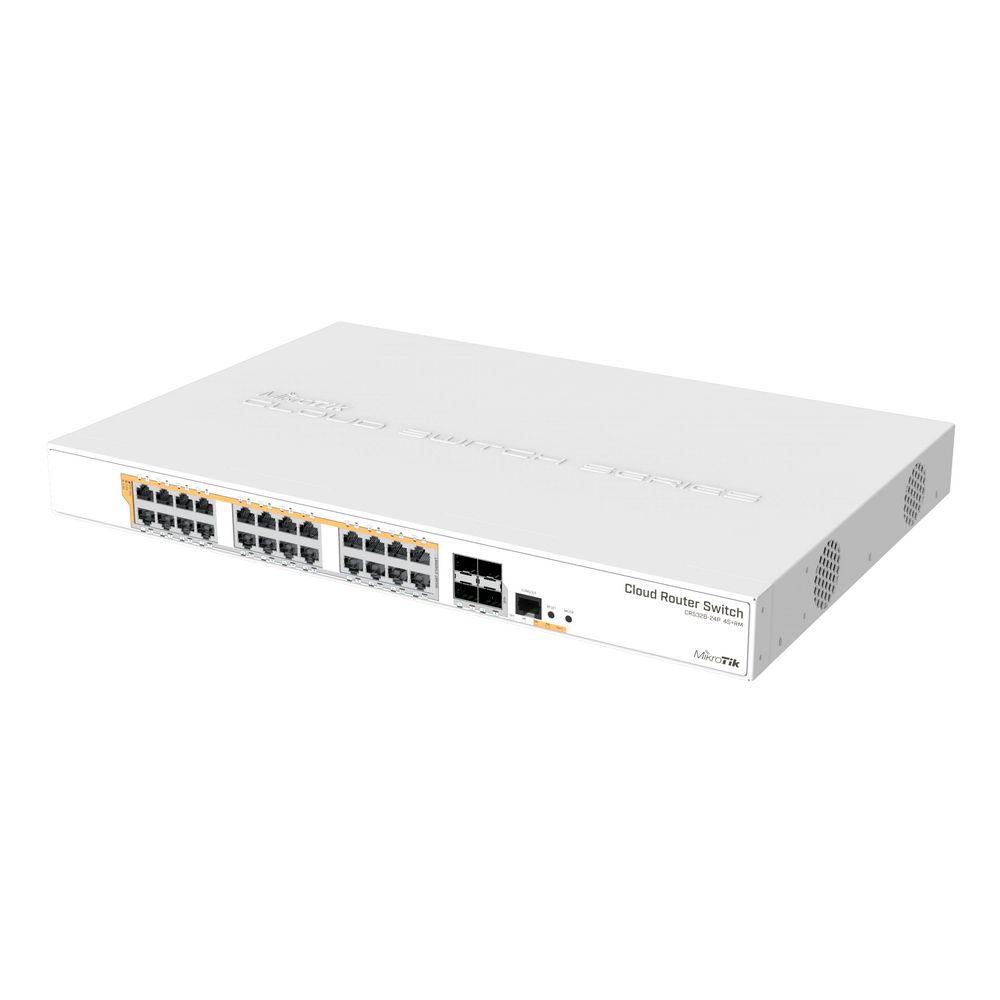 Коммутатор MikroTik CRS328-24P-4S+RM 24G 4SFP+ 24PoE+ 450W управляемый