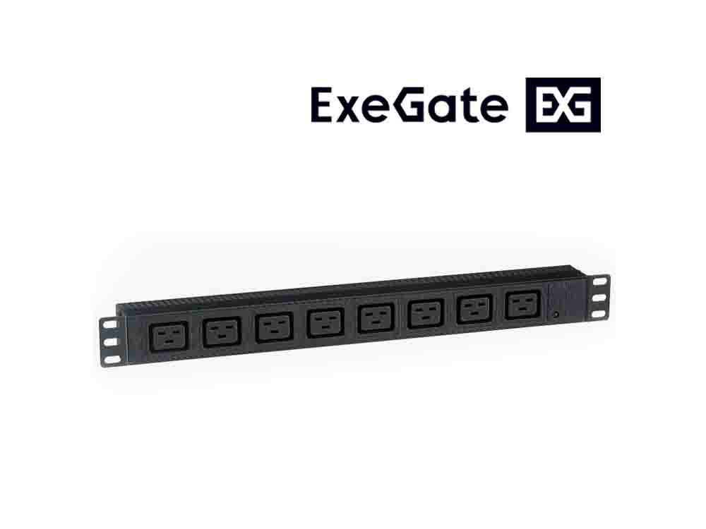 Блок PDU ExeGate ServerPro PDU-19H014 Al-8C19-C20