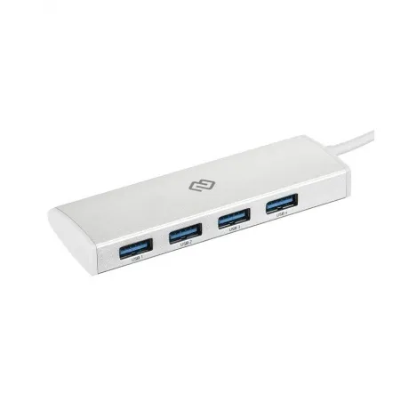 Хаб-разветвитель USB-C Digma HUB-4U3.0-UC-S 4порт. серебристый в Санкт-Петербурге