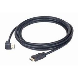 Кабель HDMI Gembird, 3.0м, v1.4, 19M/19M, угл. раз.,черный, позол.раз., экран, пакет [CC-HDMI490-10]