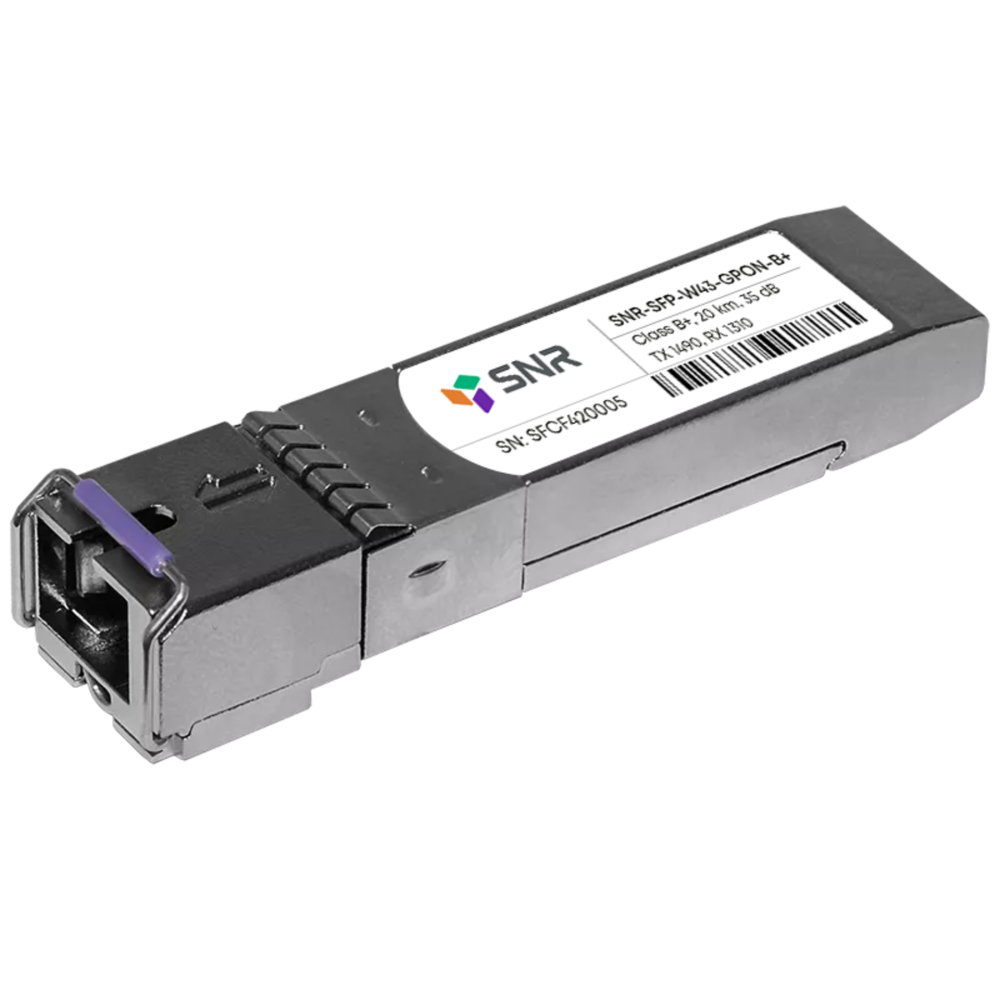 Модуль SFP WDM GPON, дальность до 20км (28dB), Tx/Rx: 1490/1310нм