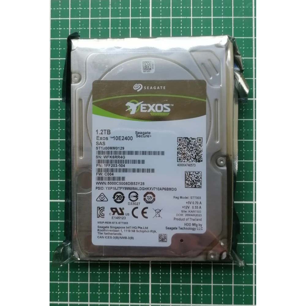 Жесткий диск Seagate ST1200MM0129 EXOC 10E2400 серверный HDD 1.2 ТБ 10K 12G SAS 2.5' DP