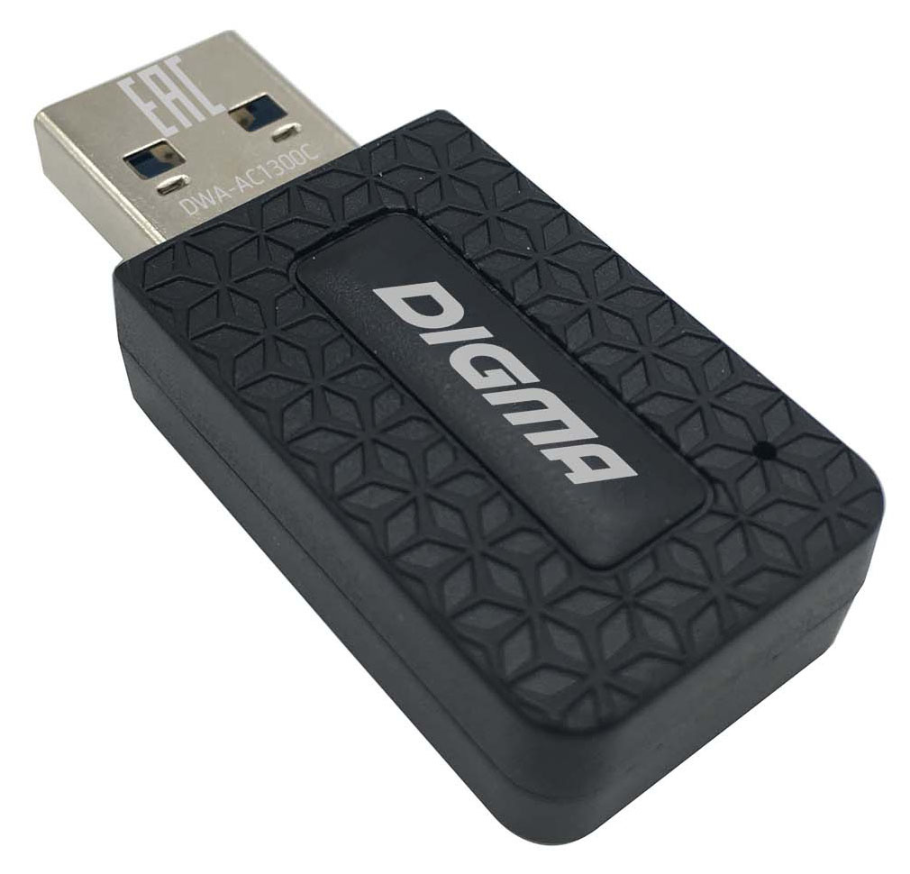 Сетевой адаптер WiFi Digma DWA-AC1300C USB 3.0