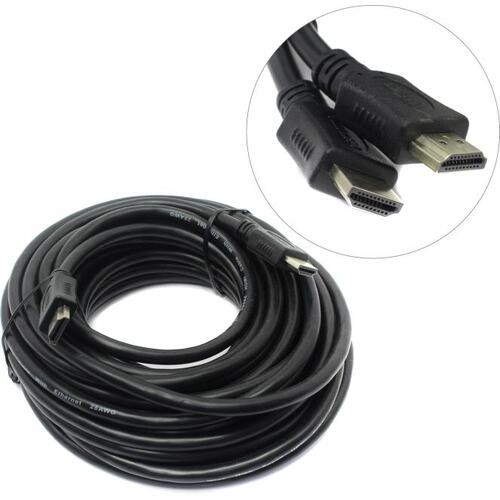 Wize C-HM-HM-10M Кабель HDMI, 10 м, v.2.0, 19M/19M, позол.разъемы, экран, черный, пакет