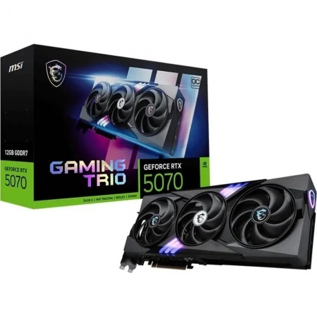 Видеокарта MSI RTX5070 GAMING TRIO OC 12GB GDDR7 192bit 3xDP HDMI 3FAN RTL в Санкт-Петербурге