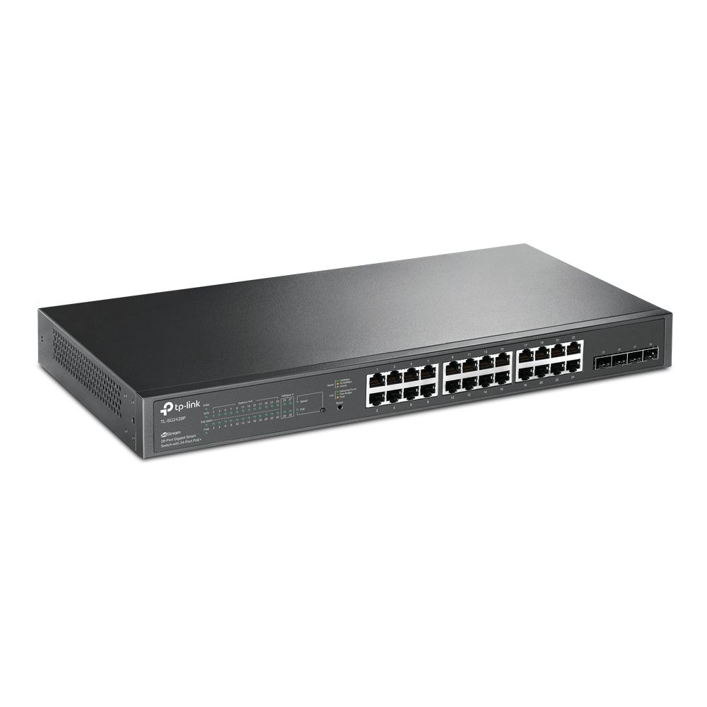 Коммутатор TP-Link TL-SG2428P 24G 4SFP+ 24PoE+ 250W управляемый