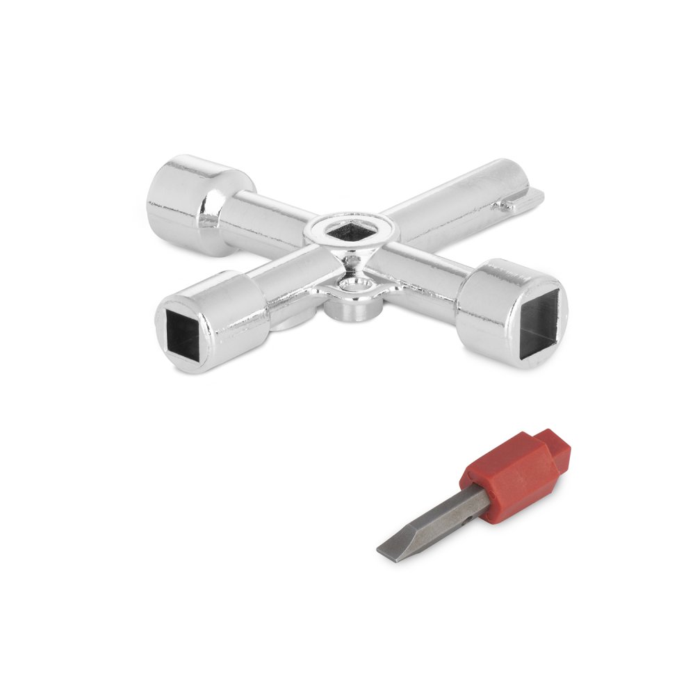 Ключ для электрошкафов с 5 рабочими профилями и битой