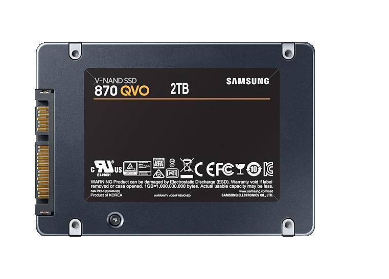 SSD SAMSUNG 870 QVO 2Тб Наличие SATA 3.0 Скорость записи 530 Мб/сек. Скорость чтения 560 Мб/сек. TBW 720 Тб Время наработки на отказ 1500000 ч. MZ-77Q2T0BW