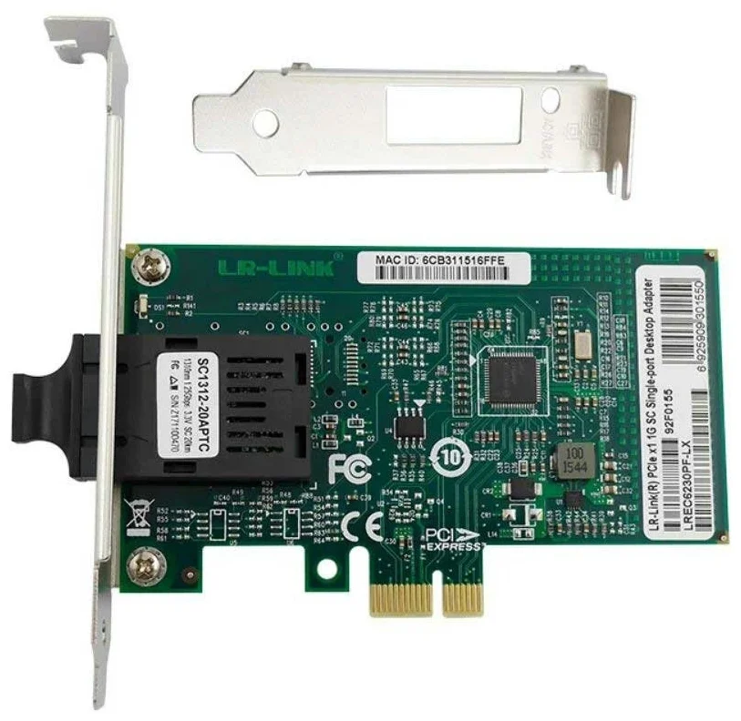 Сетевой адаптер PCIE 1GB 1000MBPS SINGLE LREC6230PF-SFP LR-LINK