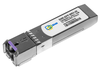 SNR Модуль SFP WDM, дальность до 20км (14dB), 1550нм (SNR-SFP-W53-20)