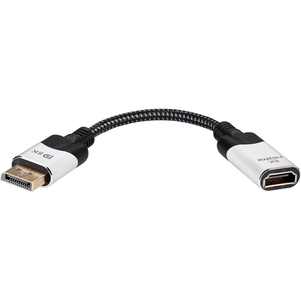 Адаптер DisplayPort(M) ---> HDMI(F) 0.15m 8K@60Hz VCOM <CG6218M-0.15> Переходник VCOM DisplayPort M/HDMI F (CG6218M-0.15)