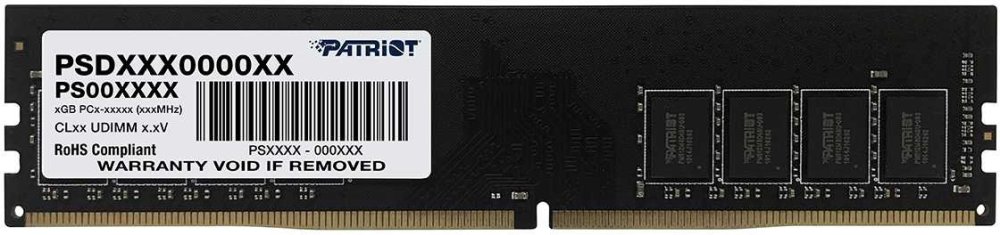 Память DDR4 16Gb 3200MHz Patriot PSD416G32002 RTL PC4-25600 CL22 DIMM 288-pin 1.2В single rank