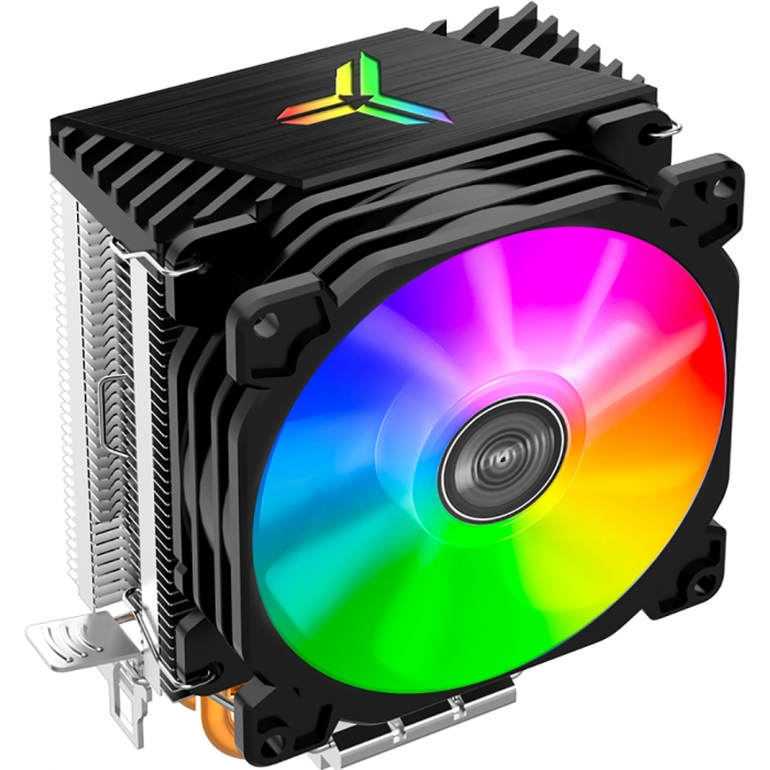 JONSBO CR-1200 Кулер (LGA1366/115X/775/AM4/AM3/3+/AM2/+/FM2/+/FM1, TDP 95W, 92mm Dynamic Multi-Color LED Fan, 2 тепловые трубки, 3-pin) {36}