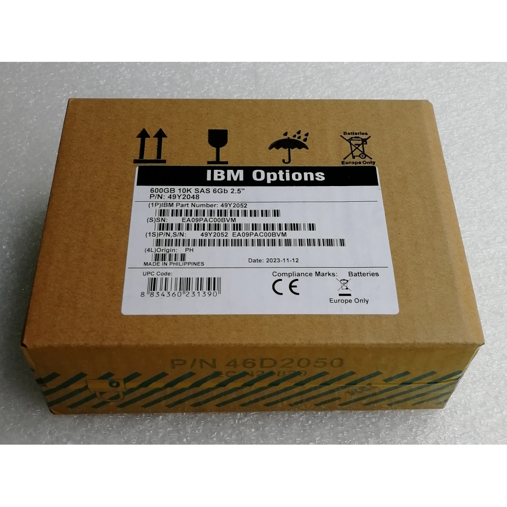 Жесткий диск IBM 49Y2048 Lenovo 600 ГБ 10K 6G SAS SFF 2.5 серверный HDD 49Y2052 49Y2051