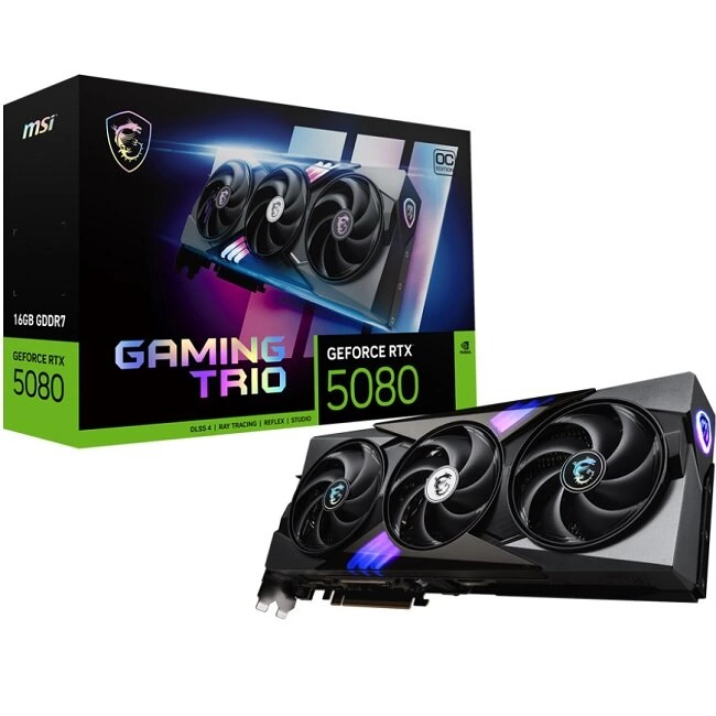 Видеокарта MSI GeForce RTX 5080 GAMING TRIO (RTX 5080 16G GAMING TRIO)