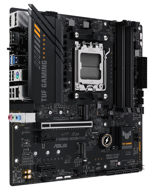 Материнская плата ASUS TUF GAMING A620M-PLUS, Socket AM5, A620, 4*DDR5, 2xDP+HDMI, 4xSATA3, 2xM.2, Audio, Gb LAN, USB 3.2, USB 2.0, mATX; 90MB1EZ0-M0EAY0 (TUF GAMING A620M-PLUS)