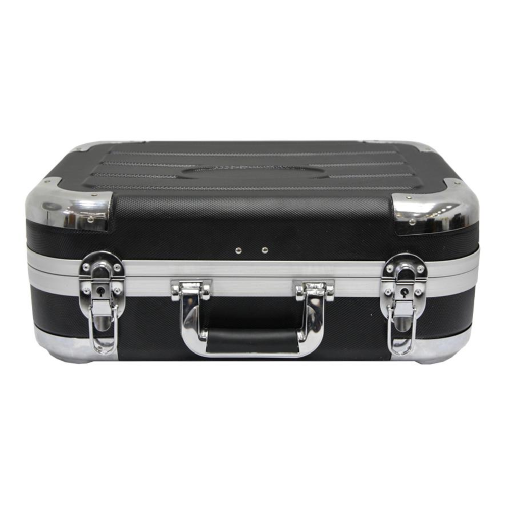 Кейс для инструментов с алюминиевым каркасом и перегородкой (черный)