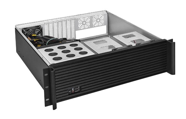 Exegate EX292257RUS Серверный корпус ExeGate Pro 3U450-08 <RM 19", высота 3U, глубина 390, без БП, USB>