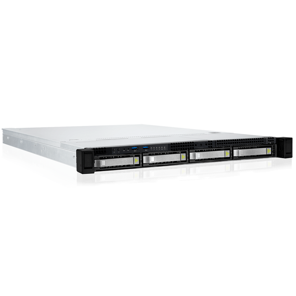 Корпус In-Win IW-RS104-07 Single 650w Acbel/FAN 4056mm*6/SLIMSAS*4 BP)/2.5"/3.5" hot-swap HDD tray (gray color)*4/28"RAIL/power cord*2/I/O shield universal/ Riser Card for 1Uxx-07 series , PCIe Gen 3 x 16, left-facing 90degree