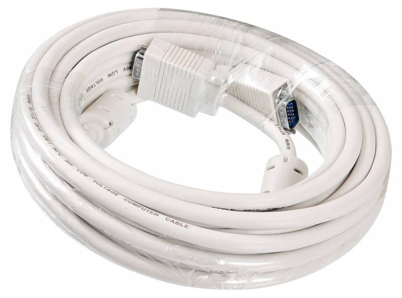 Кабель Buro CAB016S-10M VGA (m) VGA (m) 10м феррит.кольца серый