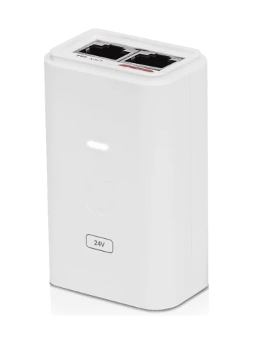 Инжектор Ubiquiti POE-24-24W-G-WH, Gigabit PoE Injector, 24V/1A (24W), white (POE-24-24W-G-WH)