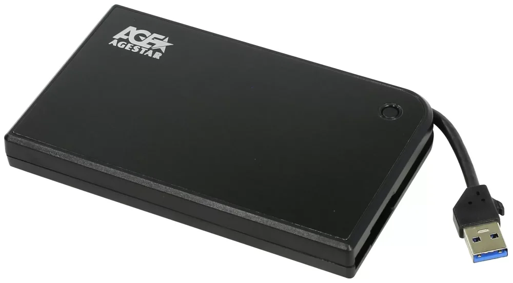 AgeStar 3UB2A14 BLACK USB 3.0 Внешний корпус 2.5" SATA AgeStar 3UB2A14 (BLACK) USB3.0, алюминий, черный, безвинтовая конструкция [10604]