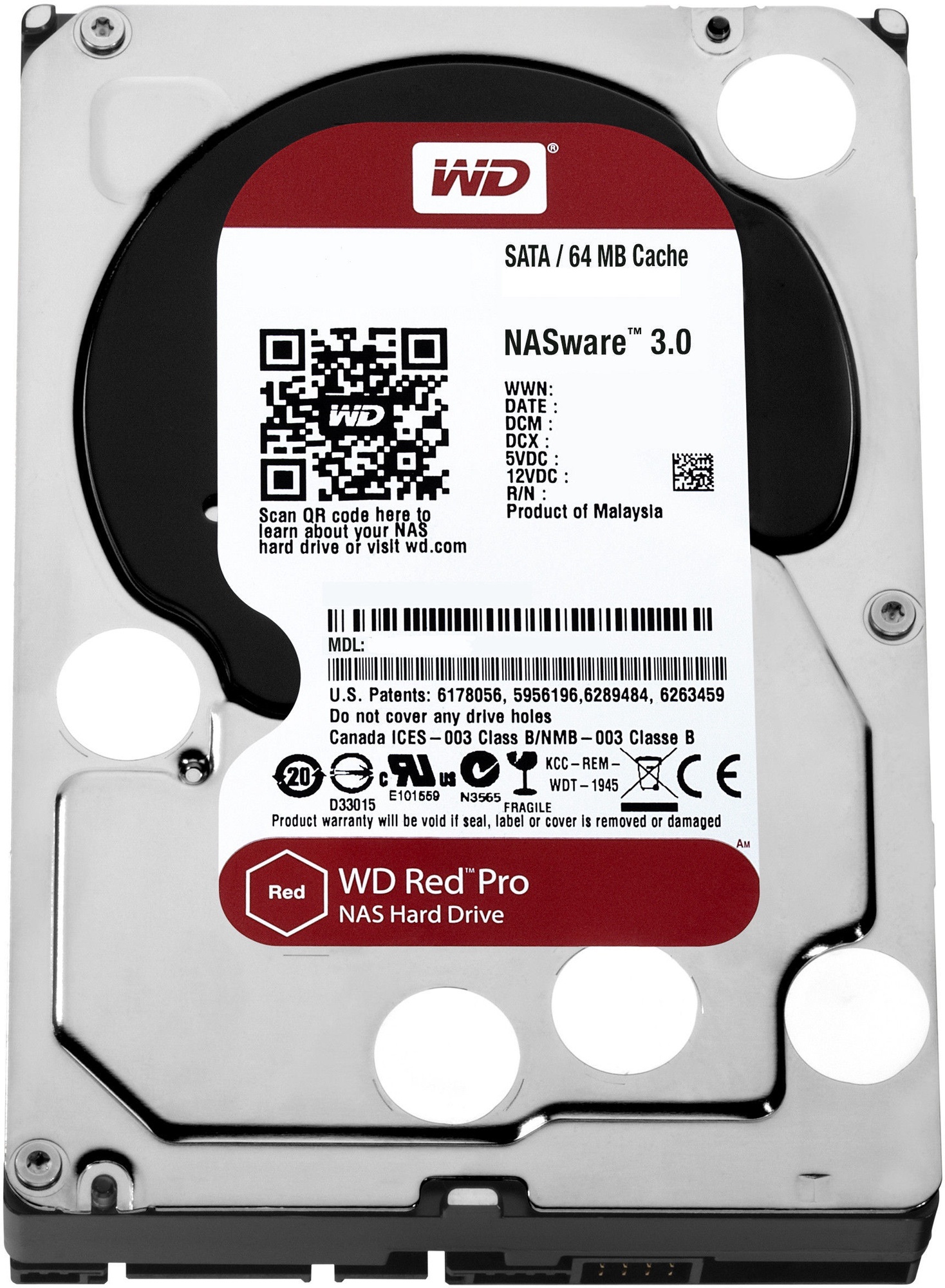 Жесткий диск HDD Western Digital SATA 18TB PRO (WD181KFGX) в Санкт-Петербурге