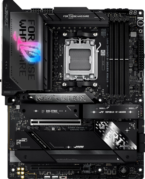 Материнская плата Asus ROG STRIX X870E-E GAMING WIFI SocketAM5 AMD X870 4xDDR5 ATX AC`97 8ch(7.1) 5Gigabit RAID+HDMI
