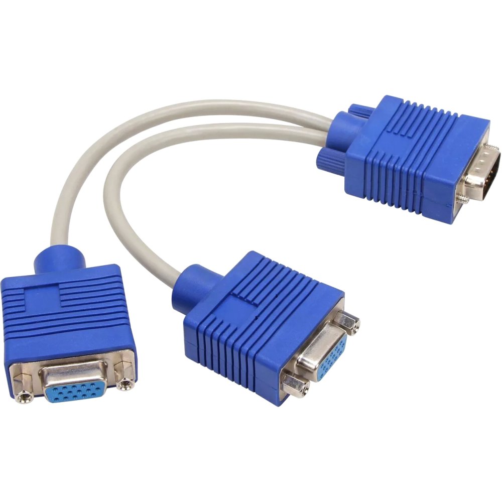 VCOM VVG6530 Кабель-разветвитель VGA 1=>2 (1x15M/2 x15F), {VGA Spliter Cable 0.3m} [06937510841219]