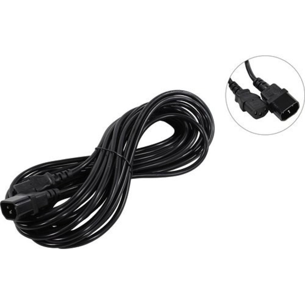 Exegate EP280633RUS Кабель монитор - компьютер (UPS->устройство) ExeGate Power EC-10P (IEC 320 С13->С14) VDE-250V-3*0.75mm2, медь, черный, 10м.