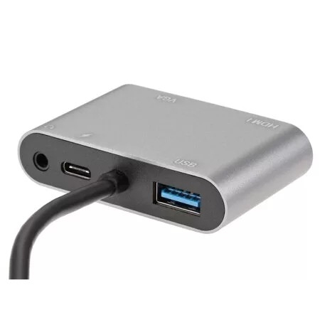 Aopen/Qust Кабель ACU4511 Адаптер USB Type-Cm-->VGA, HDMI 4k*30Hz, USB3.0, PD, Audio, iOpen (Aopen/Qust)[4895182217928]