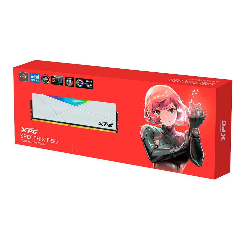 Модуль памяти ADATA 16GB DDR4 3600 DIMM XPG SPECTRIX D50 RGB Gaming Memory CL18-22-22, 1.35V