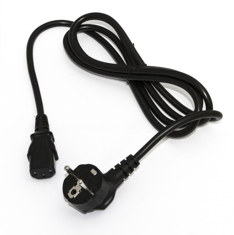 Hyperline PWC-IEC13-SHM-1.0-BK Кабель питания компьютера (Shucko+C13) (3x0.75), 1.0м