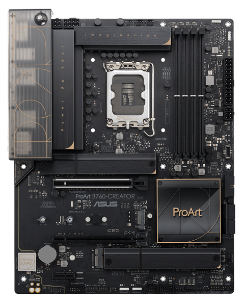 Материнская плата ASUS PROART B760-CREATOR, LGA1700, B760, 4*DDR5, HDMI+DP, 4xSATA3 + RAID, 3xM2, Audio, Gb LAN, USB 3.2, USB 2.0, ATX; 90MB1F20-M0EAY0 (PROART B760-CREATOR)
