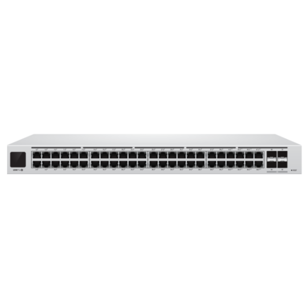 Сетевой коммутатор UBIQUITI USW-PRO-48-POE Type L3 Стойка 48x10Base-T / 100Base-TX / 1000Base-T 4xSFP Количество портов PoE+ 48 600 Вт USW-PRO-48-POE