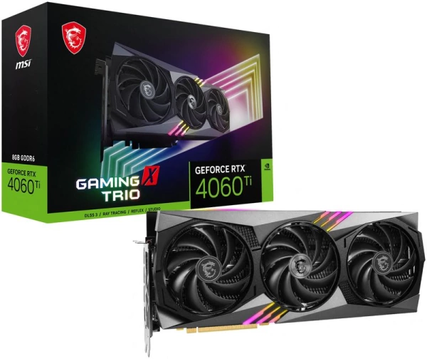 Видеокарта MSI GeForce RTX 4060 Ti GAMING X TRIO (RTX 4060 Ti GAMING X TRIO 8G)
